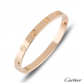 Cartier Rose Gold Plain Love Bracelet Size 20 B6035620 Cartier Rose Gold Plain Love Bracelet Size 20 B6035620